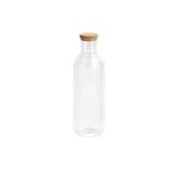 APS 10735 Glazen karaf -LINES-, Ø 9 cm, H: 27 cm, 1 liter, glas, kurken deksel