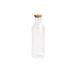 APS 10735 Glazen karaf -LINES-, Ø 9 cm, H: 27 cm, 1 liter, glas, kurken deksel