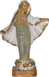 Merkloos Maria Lourdes beeldje - biddend - 7 cm - polystone - religieuze beelden