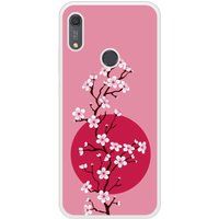 Y6S Cherry blossom bedrukt siliconen hoesje