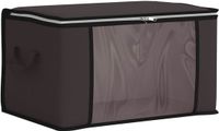 vidaXL Opbergdoos met transparant zijraam, antracietkleurig