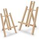 Artina Manchester Set van 2 Tafelschildersezel, klein, van hout, 28 cm, mini-presentatie-ezel voor foto's, menukaarten, decoratie, houten ezel voor scholen en enfants