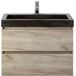 BES LED Maxx XL Badmeubelset 80 cm - Craft Oak - Wastafel Lucca 1 Kraangat
