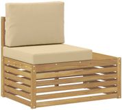 vidaXL Buitenhoekbank Wit 91 x 63 x 73 cm Massief Acacia Hout