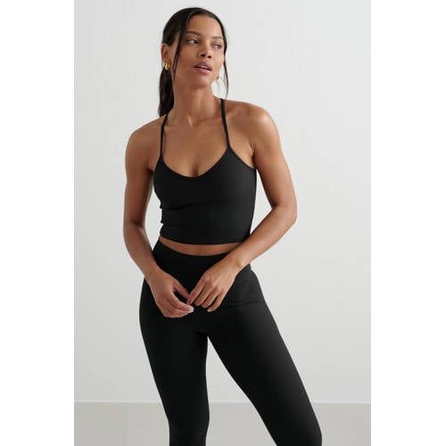 Aim'n sporttop Ribbed zwart