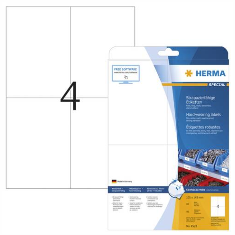 HERMA 4583 - Printeretiketten - wit