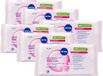 NIVEA Lingettes Micellaires Eau de Rose Bio - Lingettes Démaquillantes - Eau de Rose - Hydrate et Adoucit - Pro-Vitamine B5 - 6x 25 pièces