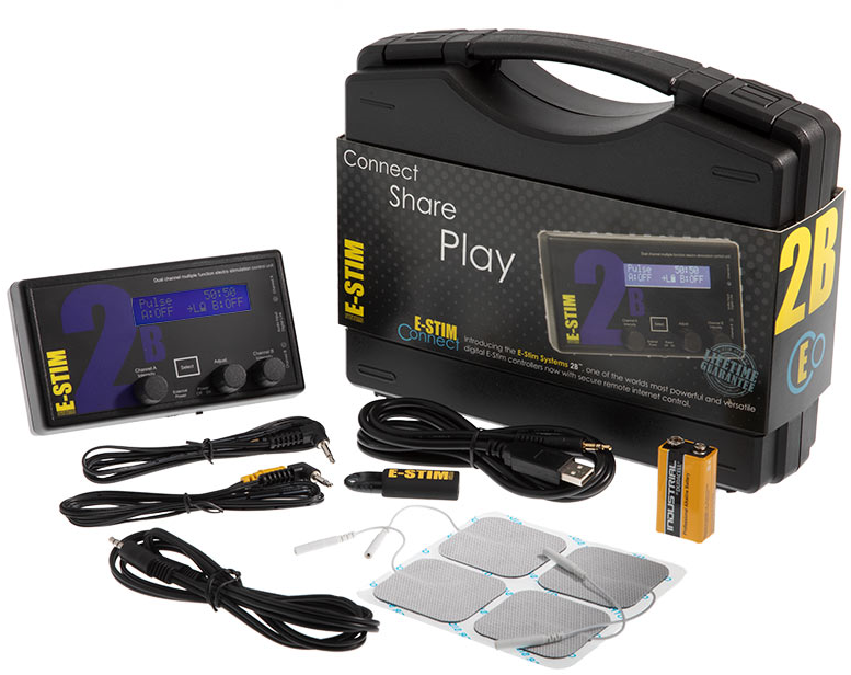 CalExotics E-Stim elektrosex Connect Pack 2B Kit - Zwart
