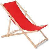 GreenBlue Houten ligstoel strandstoel beukenhout rood