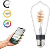 EGLO connect.z Smart LED Lamp - E27 - Ø 6,4 cm - Helder - Instelbaar RGB licht - 3000K - Dimbaar - Zigbee