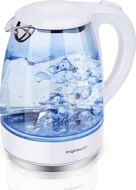 Aigostar Eve 30GON - Retro Waterkoker - 1.7L - 2200W - Wit