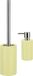 Spirella Badkamer accessoires set - WC-borstel/zeeppompje - Porselein - Geel