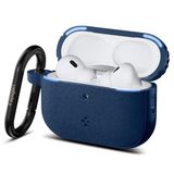 Spigen Vault Case Geschikt voor AirPods Pro 3 - Hoesje met Magneetsluiting en Karabijnhaak Blauw