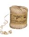 Halbach Seidenbänder Ringelband, breedte 4 mm, lengte 100 m, duurzaam cadeaulint om te ringen en in te pakken van geschenken, van 100% katoen, kleur: naturel