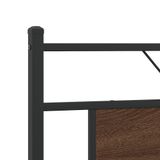 vidaXL Bedframe Metaal Bruin Eiken 183x213 cm