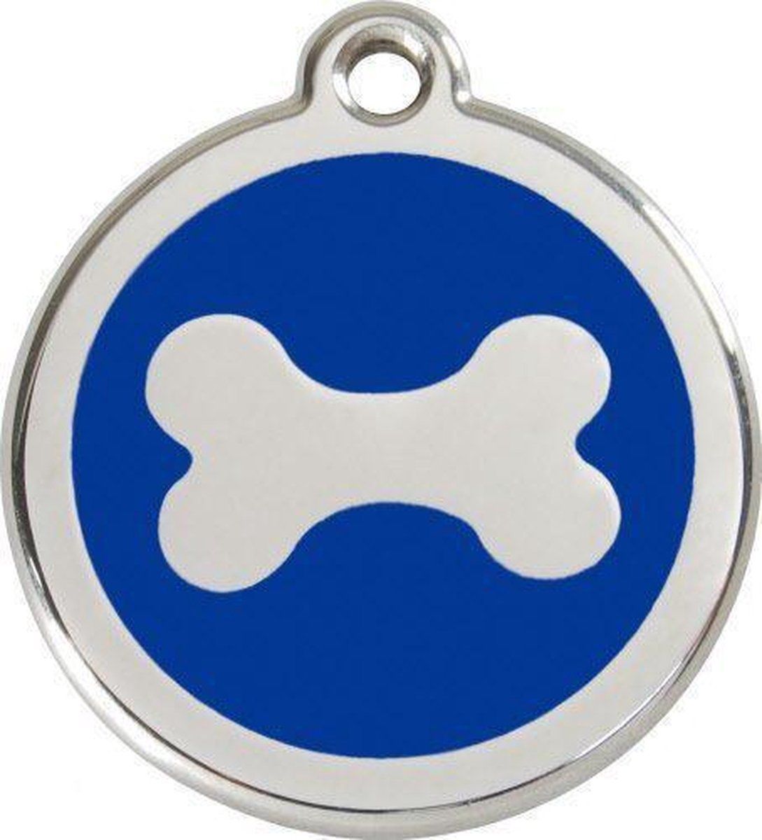 Red Dingo hondenmerk botmotief blauw 38 mm