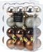 Christmas Decoration 48x stuks mini kerstballen mix herfstkleuren glans/mat/glitter kunststof diameter 3 cm - Kerstboom versiering
