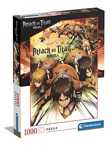 Clementoni - Puzzel 1000 Stukjes High Quality Collection Attack On Titans, Puzzel Voor Volwassenen en Kinderen, 14-99 jaar, 39727