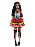 Rubie's Dia de los Muertos kostuum voor vrouwen L Multicolor