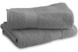 Set van 2 douchehanddoeken, 70 x 130 cm, 100% katoen, 450 g/m², grijs