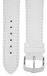 Horlogeband Cerberus Horlogeband 18 mm Leer Wit Horlogebandje, Krokodillenlook, Lengte 75x115mm, Aluminium Gesp, Wit, Met Bandjes