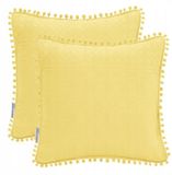 AmeliaHome Meadore Sierkussenhoes Geel 45x45 cm