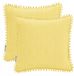 AmeliaHome Meadore Sierkussenhoes Geel 45x45 cm