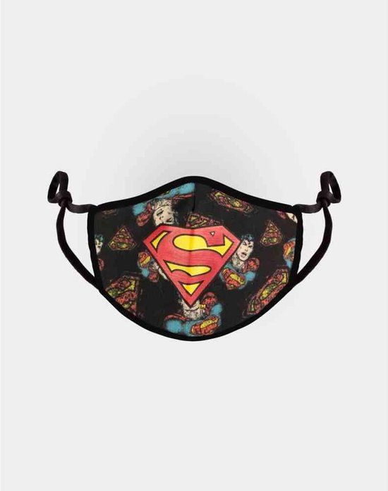 Superman Mask - Adjustable Shaped Face Mask (1 Pack) - Multicolours