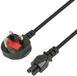 Ibox Câble d'alimentation pour ordinateur portable, ordinateur portable, netbook, prise UK, 1,8 m VDE