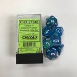 Chessex Festive Waterlily/White Polydice Dice Set (7 pieces)