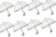 Discountershop B.V. 8 x paraplu transparent dôme 85 cm