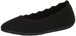 Skechers Cleo 2.0 Love Spell ballerina's voor dames, Zwart gebreid, 37.5 EU