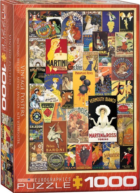 Eurographics Vintage Posters Puzzel - 1000 stukjes