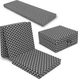 Sleezzz CloudComfort Basic matelas pliant 70 x 195 cm, pliable, hauteur 10 cm, poignée de transport et sangle de fixation (motif chat)