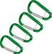 Henbrandt Mousqueton porte-clés - 4x - métal - vert - 8 cm