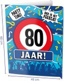 Paperdreams window signs - 80 jaar 60x45cm