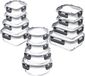 Bocaux de stockage en verre - Set de 12 avec couvercles - Certifié pour le contact alimentaire (FCM) - Origine : Pologne
