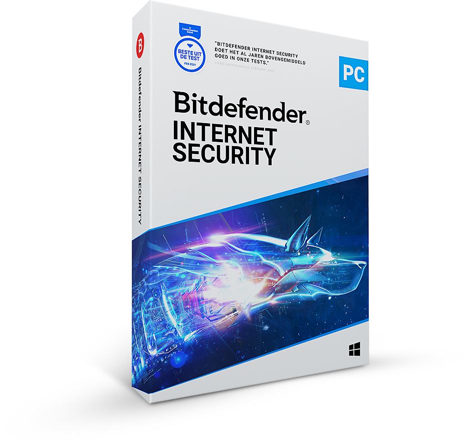 Bitdefender Internet Security 2021 | 3PC - 1jaar | Windows