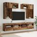 Maison Exclusive - Meuble TV mural, 6 pièces, 100 x 30 x 40 cm, noir, aspect chêne