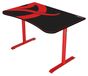 Bureau de jeu, courbé, tapis de souris imperméable, gestion des câbles, rouge