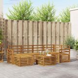 vidaXL - Hoek loungeset - 7-delig - Naturel - Polyester