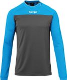 Kempa Prime Longsleeve Shirt kinderen - sportshirts - grijs/lichtblauw - Unisex
