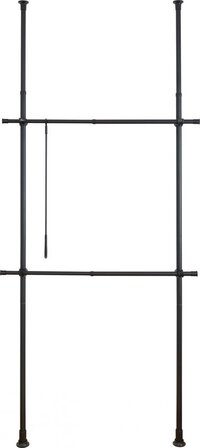 Wenko Kledingrek Herkules Basic - 75-120 x 165-300 cm - RVS Zwart