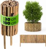 KADAX Bordure en bambou pour pelouse, 100 x 30 cm