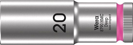 Wera 05004560001 8790 HMC Deep dopsleutelinzet 1/2", lichtroze, 20,0 mm
