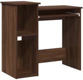 vidaXL Bureau met schappen bewerkt hout bruin eikenkleur 84x40x78 cm