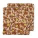 HKliving Serviette en coton Mediterranean 30x30 cm, lot de 2 Tangerine