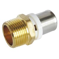 Somatherm /5608-20-20 verbindingsstuk recht mannelijk 20 x 3/4 grijs