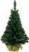 Merkloos / Sans marque Everlands Kerstboom - 2x - mini - groen - in jute zak - D41 x H75 cm - 81 tips - kunststof