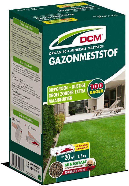 DCM Gazonmeststof - 20 m² (1.5 kg) - 5413448120974